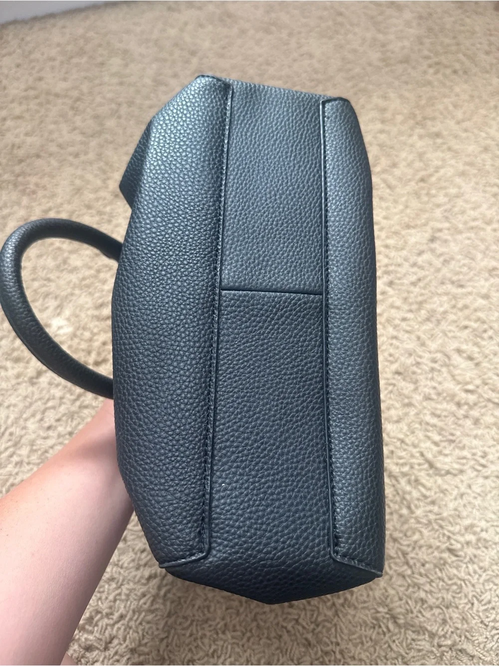 Steve Madden black Pebbled Satchel with Coin Pouch